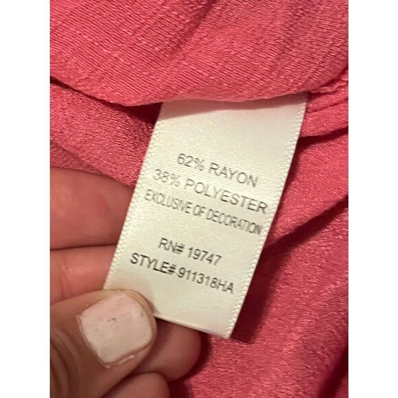 COUNTERPARTS Women’s Pink Button Down Blouse Size Large. - Picture 10 of 11